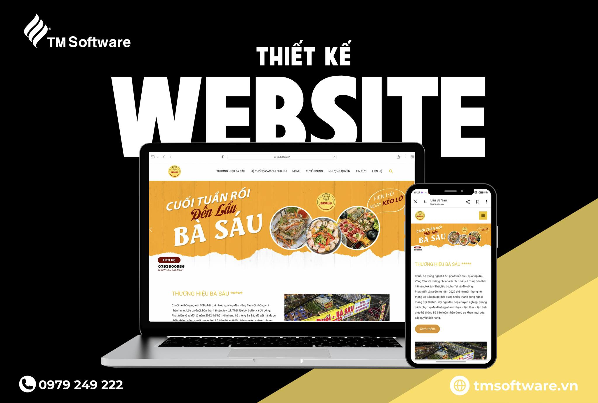 DỰ ÁN THIẾT KẾ WEBSITE "LẨU BÀ SÁU" ĐÃ CHÍNH THỨC HOÀN THÀNH!