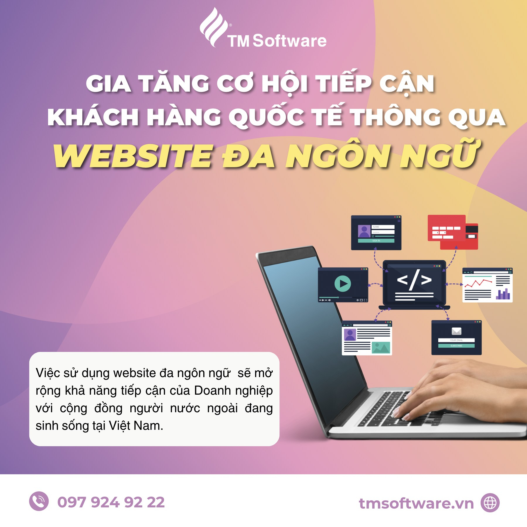 DỊCH VỤ THIẾT KẾ WEBSITE ĐA NGÔN NGỮ TẠI TM SOFTWARE